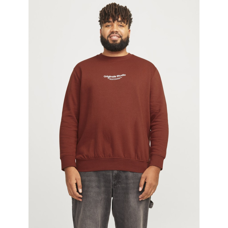 JACK & JONES Plus Vesterbro Sweatshirt - Brandy Brown