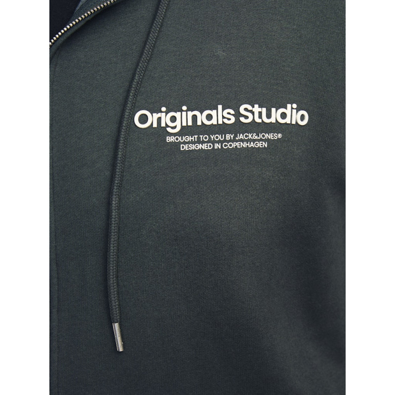 JACK & JONES Plus Size Vesterbro Lynlås Hoodie - Forest River