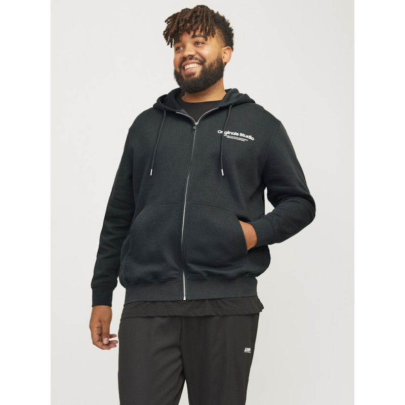 JACK & JONES Plus Size Vesterbro Lynlås Hoodie - Forest River