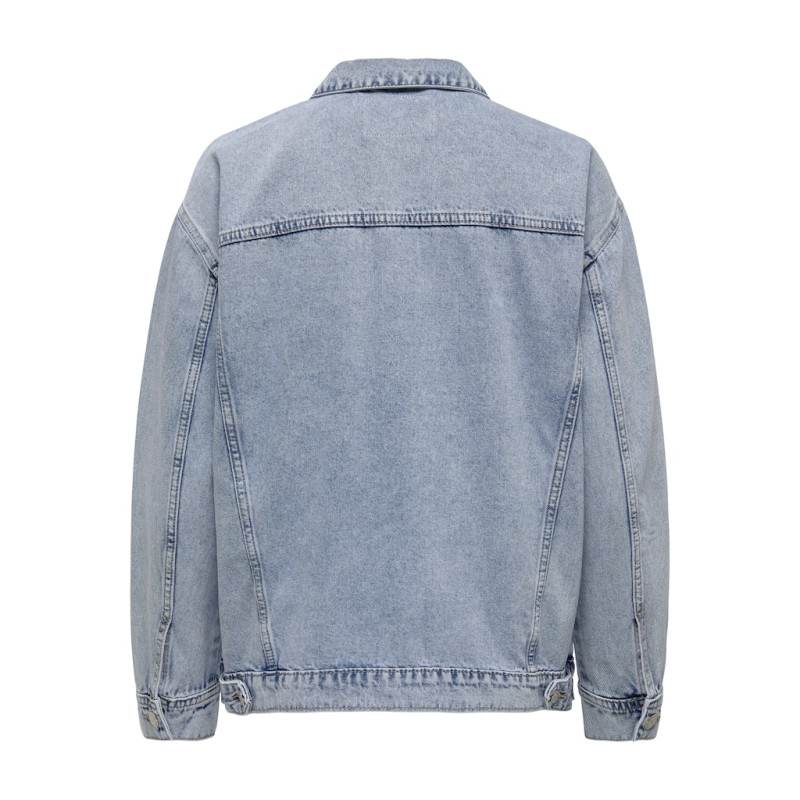 ONLY CARMAKOMA Ocean Oversized Denim Jakke - Light Blue Denim