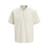 Jack & Jones PLUS Zip Polo - Bright White