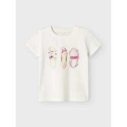 NAME IT MINI Dessy Top - Cloud Dancer