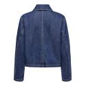 ONLY Lerine Pocket Denim Skjorte - Dark Blue Denim
