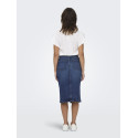 JDY Moon Midi Slit Denim Nederdel - Dark Blue Denim