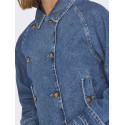 ONLY April Kort Denim Trenchcoat - Medium Blue Denim