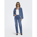 ONLY April Kort Denim Trenchcoat - Medium Blue Denim