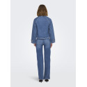 ONLY April Kort Denim Trenchcoat - Medium Blue Denim