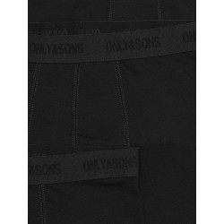 ONLY & SONS JUNIOR Fitz Solid 3-Pak Boxershorts - Sort