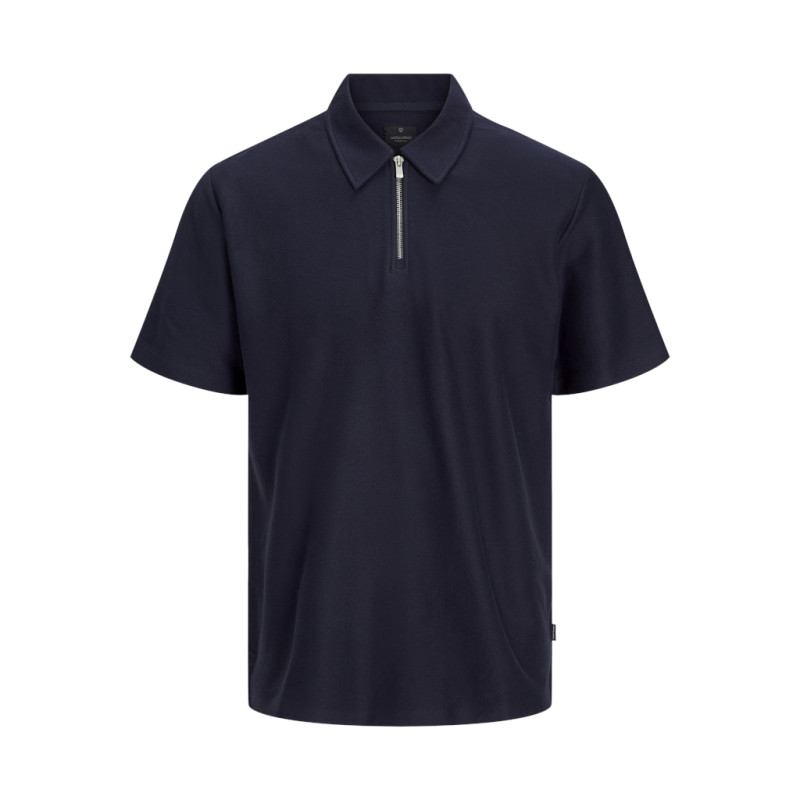 JACK & JONES Jprblaandrew Zip Polo - Night Sky