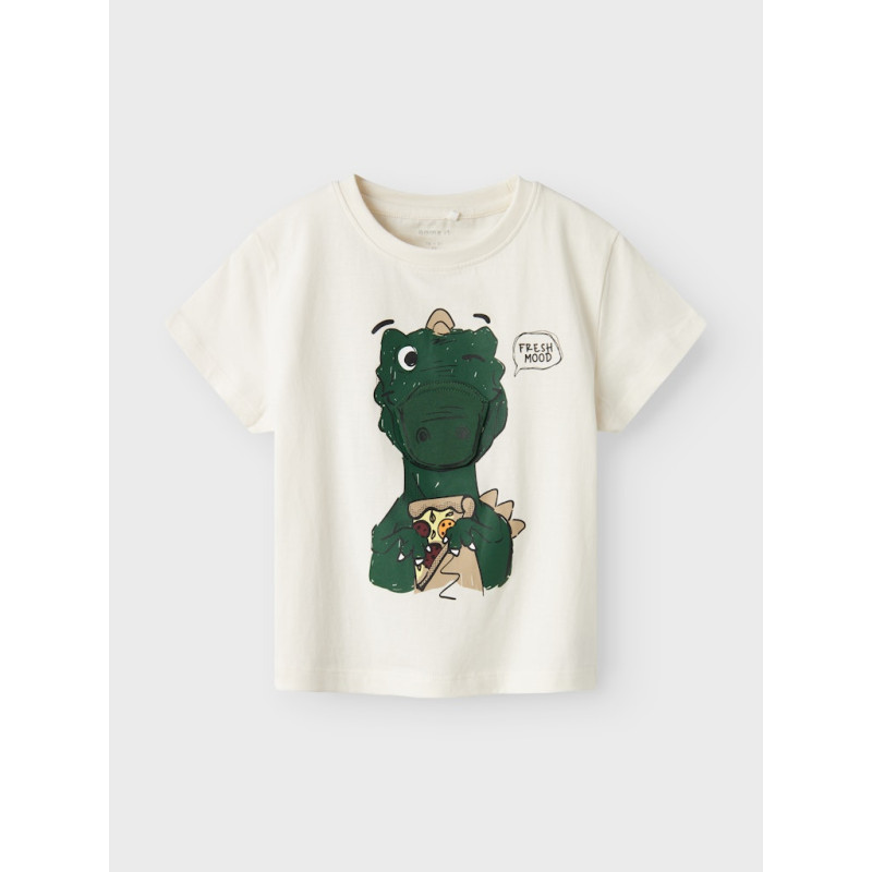 NAME IT MINI Brett T-Shirt - Cloud Dancer