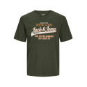 JACK & JONES Plus Size logo T-shirt - Kombu Green