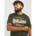 JACK & JONES Plus Size logo T-shirt - Kombu Green