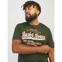 JACK & JONES Plus Size logo T-shirt - Kombu Green