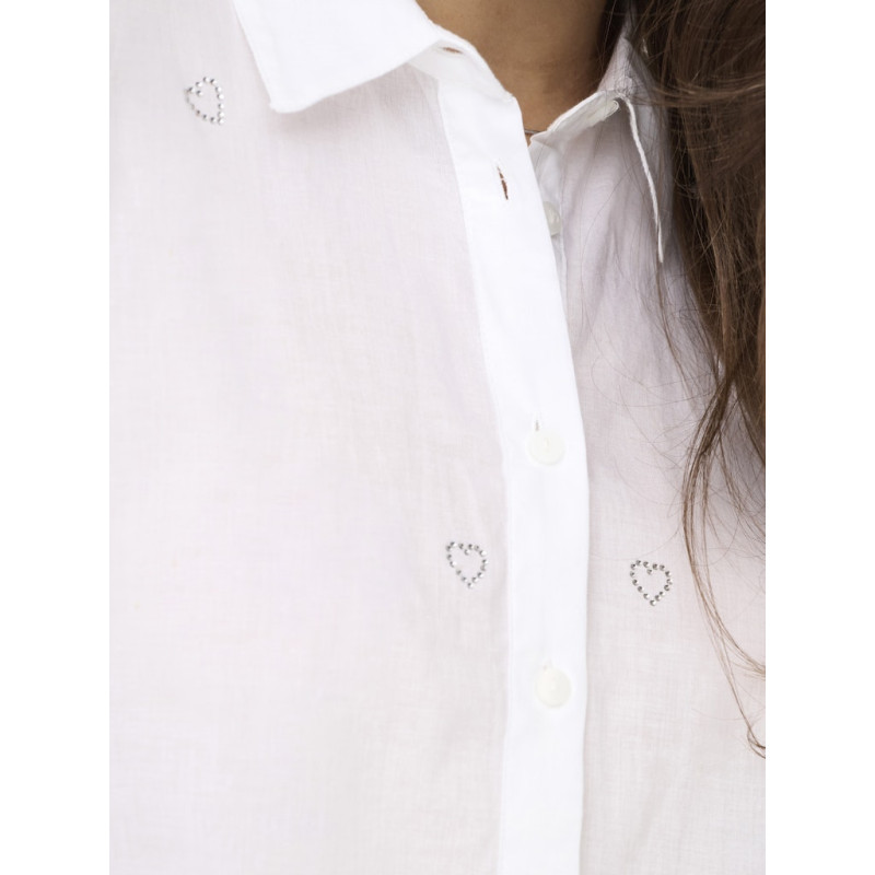 ONLY New Lina Grace Skjorte Med Rhinsten - Bright White