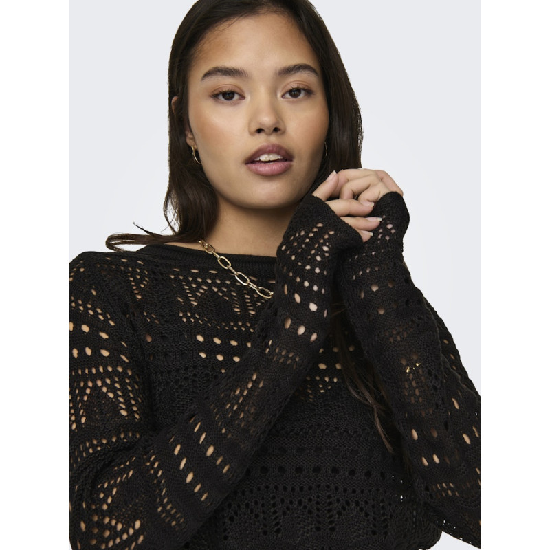 JDY Sun Lay Strik Pullover - Sort