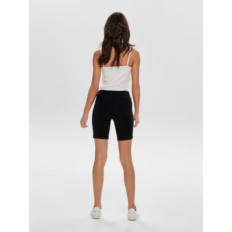 ONLY Rain Mid Lange Denim Short - Black