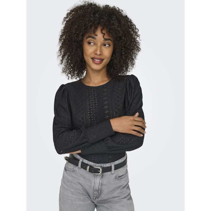ONLY Sandra Puff Bluse - Sort