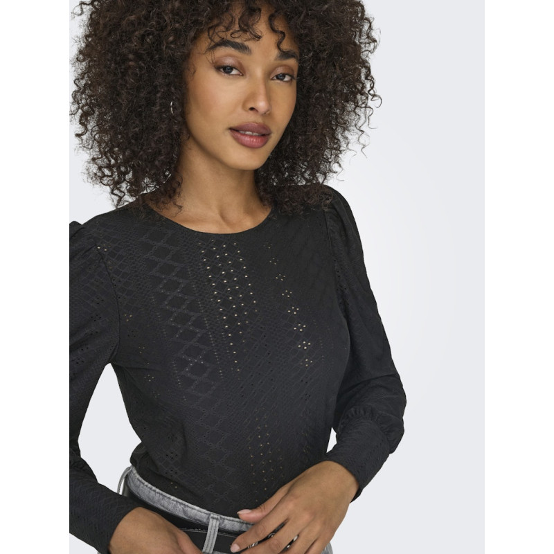ONLY Sandra Puff Bluse - Sort