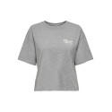 JDY Cally Print T-Shirt - Light Grey Melange