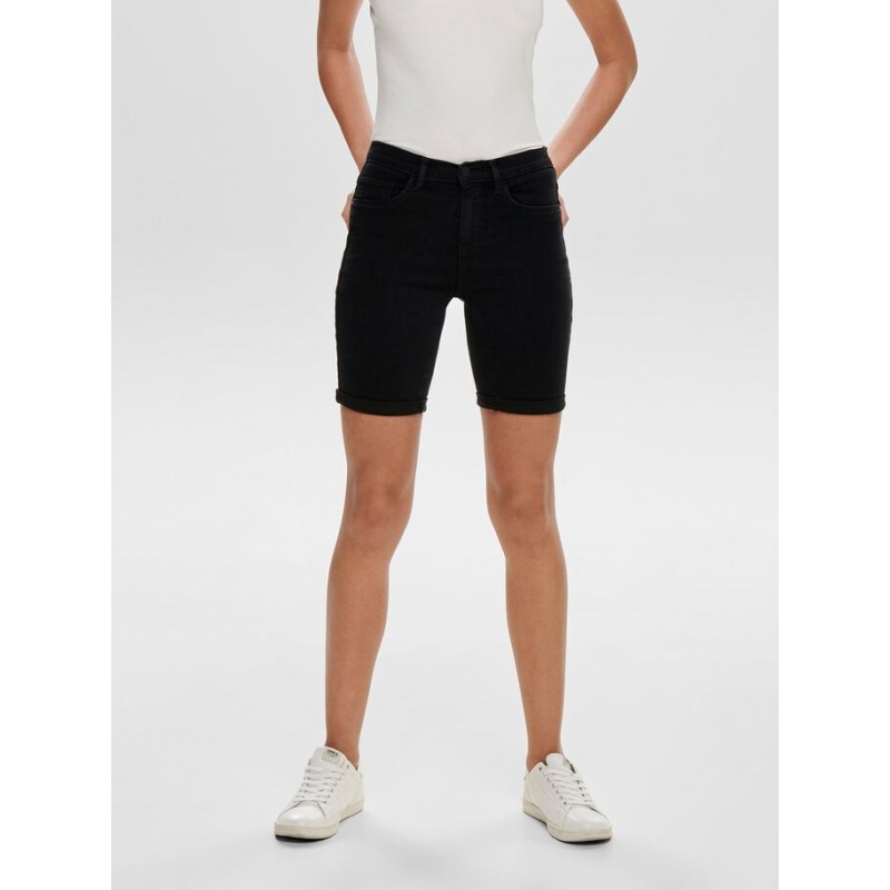 ONLY Rain Mid Lange Denim Short - Black