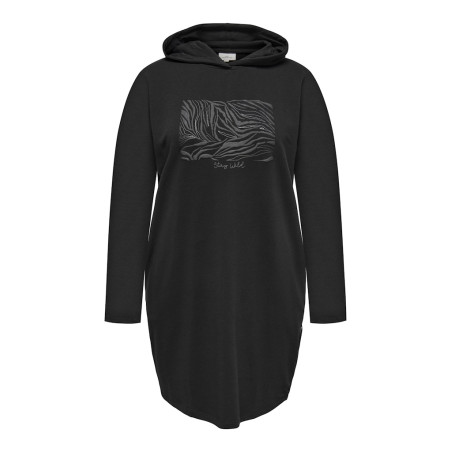 ONLY CARMAKOMA Mabel Hoodie Kjole - Sort