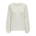 ONLY Nordic Life Chunky Strik Pullover - Snow White