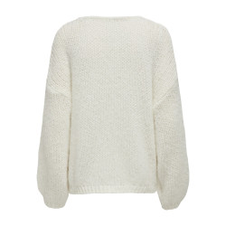 ONLY Nordic Life Chunky Strik Pullover - Snow White