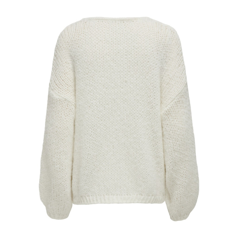 ONLY Nordic Life Chunky Strik Pullover - Snow White