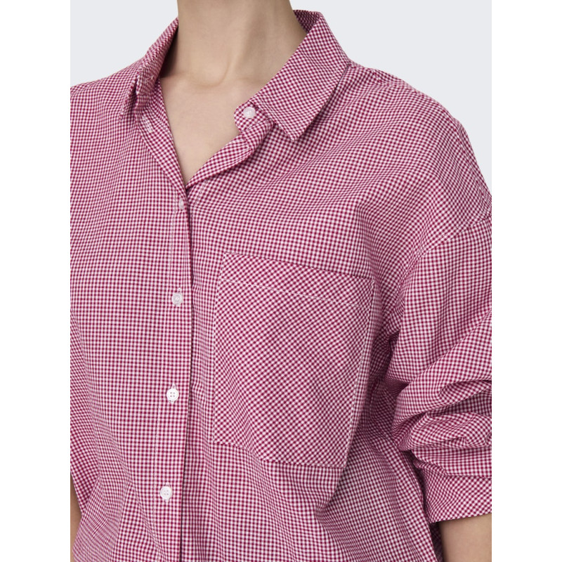 ONLY Yvette Check Skjorte - Scooter