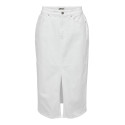 ONLY Bianca Midi Denim Nederdel - Hvid