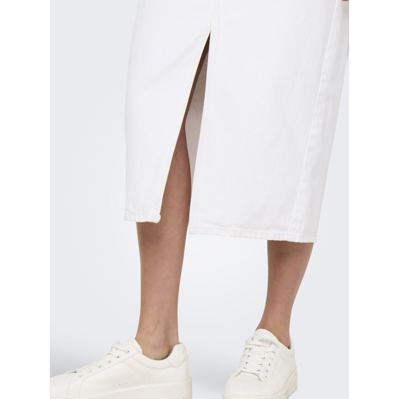ONLY Bianca Midi Denim Nederdel - Hvid
