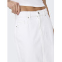 ONLY Bianca Midi Denim Nederdel - Hvid
