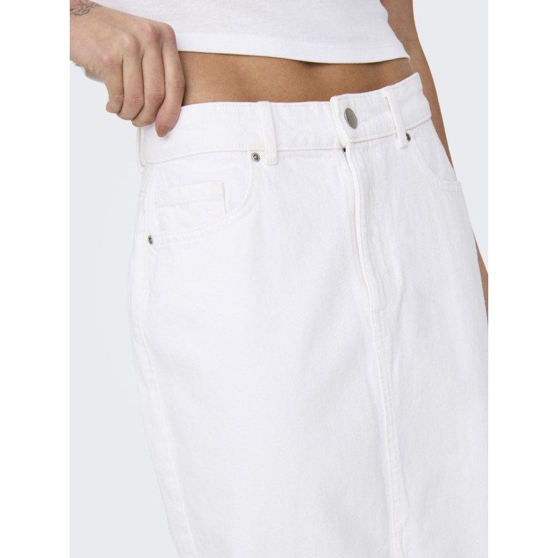 ONLY Bianca Midi Denim Nederdel - Hvid