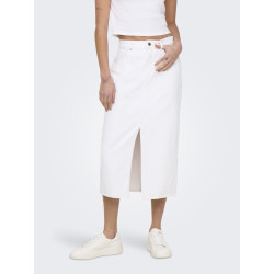 ONLY Bianca Midi Denim Nederdel - Hvid