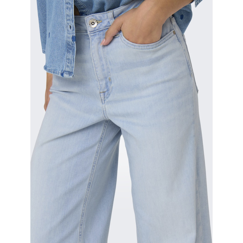 ONLY Madison Blush Wide Jeans Cr0495 - Light Blue Bleached