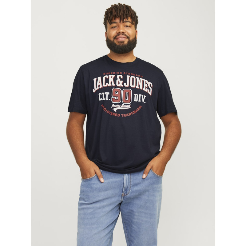 JACK & JONES Plus Size logo T-shirt - Dark Navy