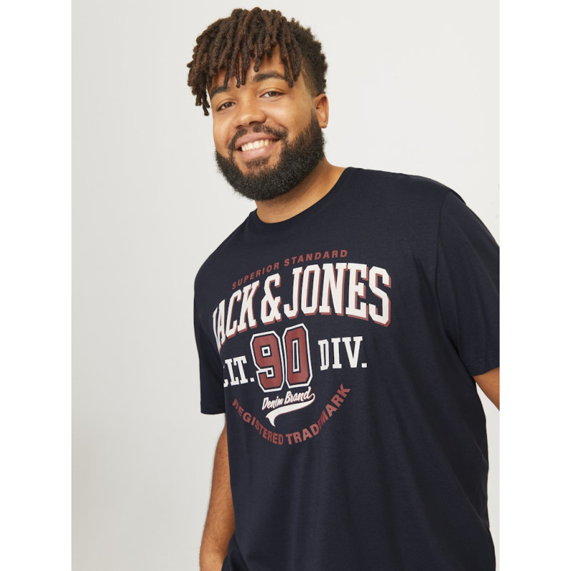 JACK & JONES Plus Size logo T-shirt - Dark Navy