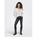 JDY Beth Frill Bluse - Cloud Dancer