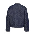 ONLY Hallie Quiltet Denim Jakke - Dark Blue Denim