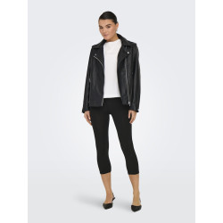 ONLY Mille Imiteret Læder Jakke - Sort