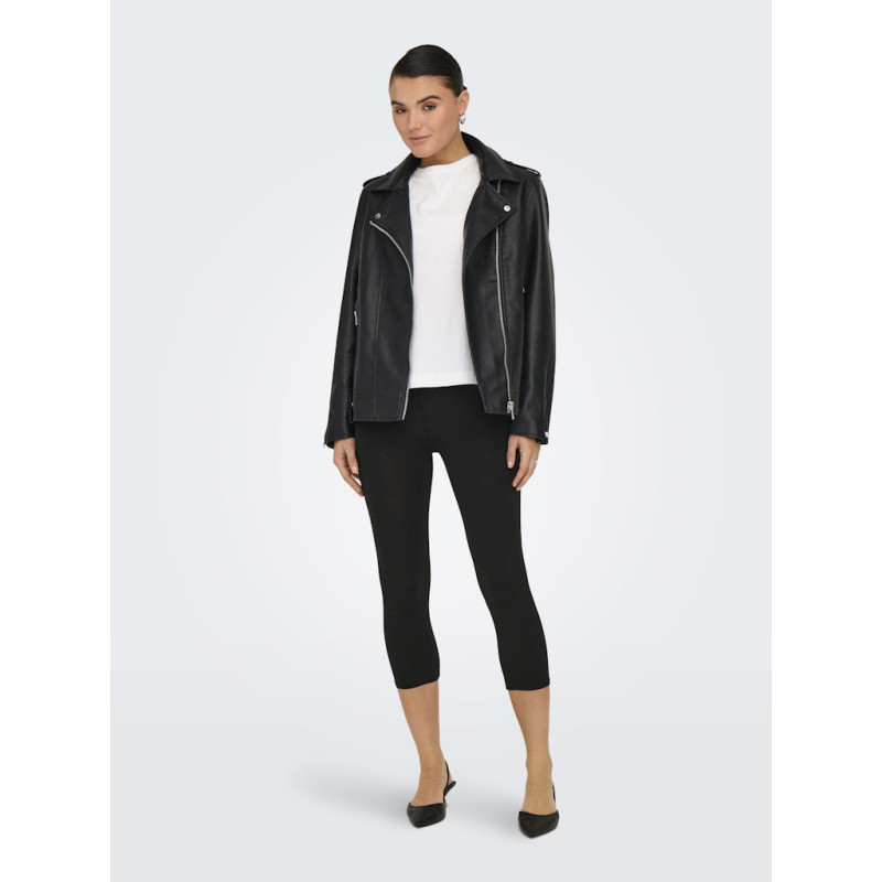 ONLY Mille Imiteret Læder Jakke - Sort