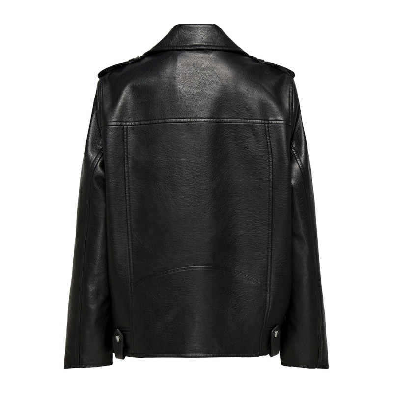 ONLY Mille Imiteret Læder Jakke - Sort