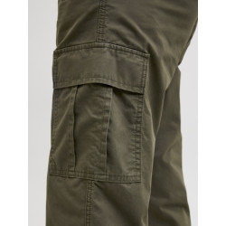 JJ REBEL Carlos Loose Rebel Cargo Bukser - Olive Night