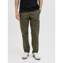 JJ REBEL Carlos Loose Rebel Cargo Bukser - Olive Night