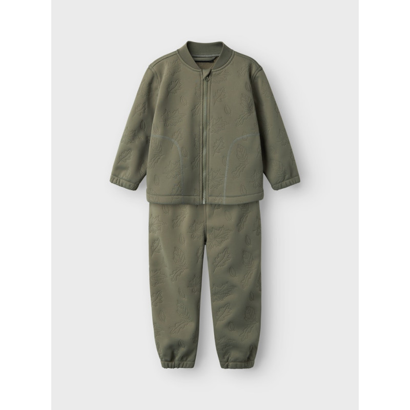 NAME IT MINI Mars Quiltet Sæt - Dusty Olive