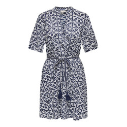 JDY Anna Kjole Med Bindebånd - Navy Blazer