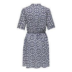 JDY Anna Kjole Med Bindebånd - Navy Blazer