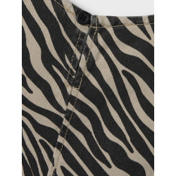 NAME IT MINI Zebra Twill Spencer Kjole - Cement