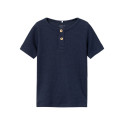 NAME IT Mini Kortærmet Rib T-shirt - Dark Sapphire