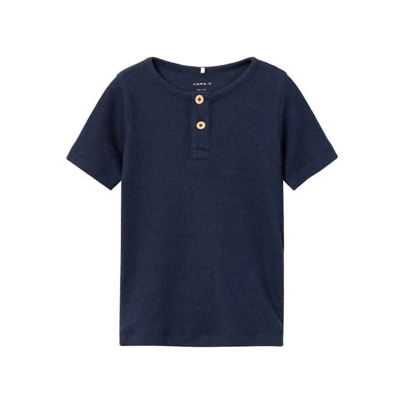 NAME IT Mini Kortærmet Rib T-shirt - Dark Sapphire